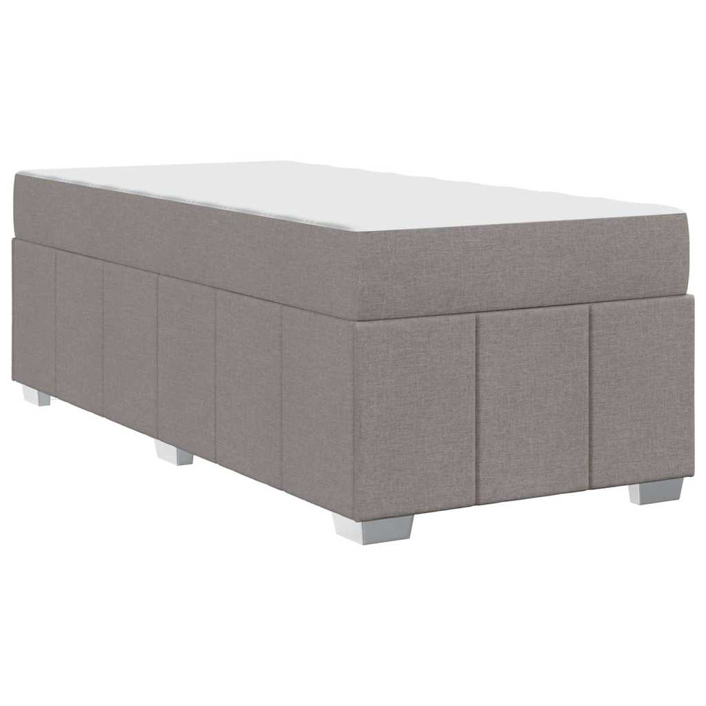 Sengestel Med Madras Gråbrun 120 X 190 Cm Stof - Billede 8