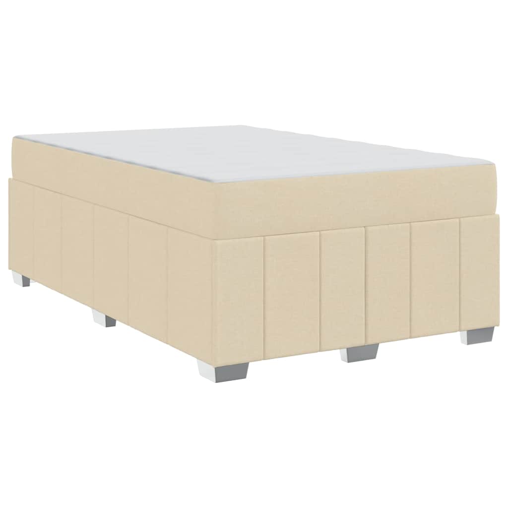 Sengestel Med Madras Creme 120 X 200 Cm Stof - Billede 2