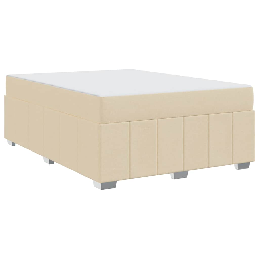 Sengestel Med Madras Creme 140 X 200 Cm Stof - Billede 2