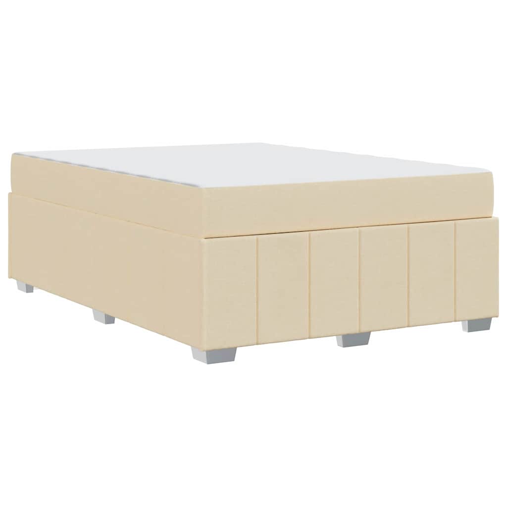 Sengestel Med Madras Creme 140 X 200 Cm Stof - Billede 8