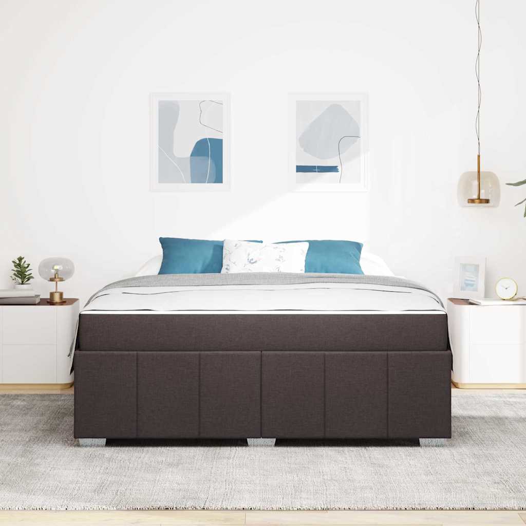 Sengestel Med Madras Mørkebrun 180 X 200 Cm Stof - Billede 4