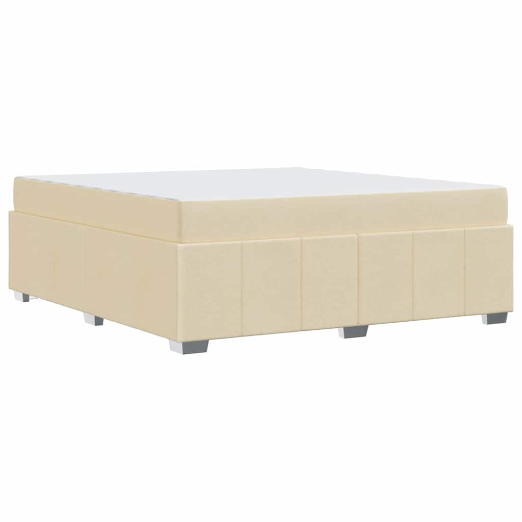 Sengestel Med Madras Creme 180 X 200 Cm Stof - Billede 8