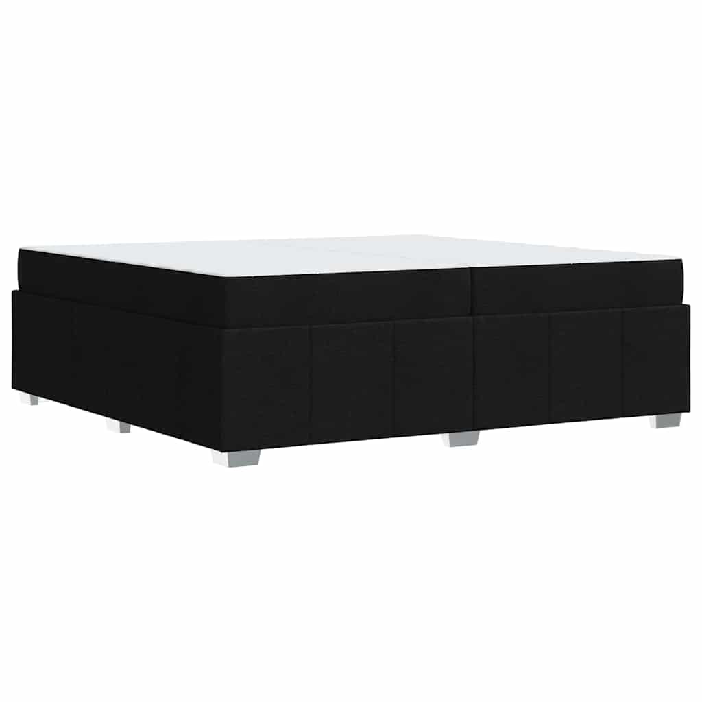 Sengestel Med Madras Sort 200 X 200 Cm Stof - Billede 8