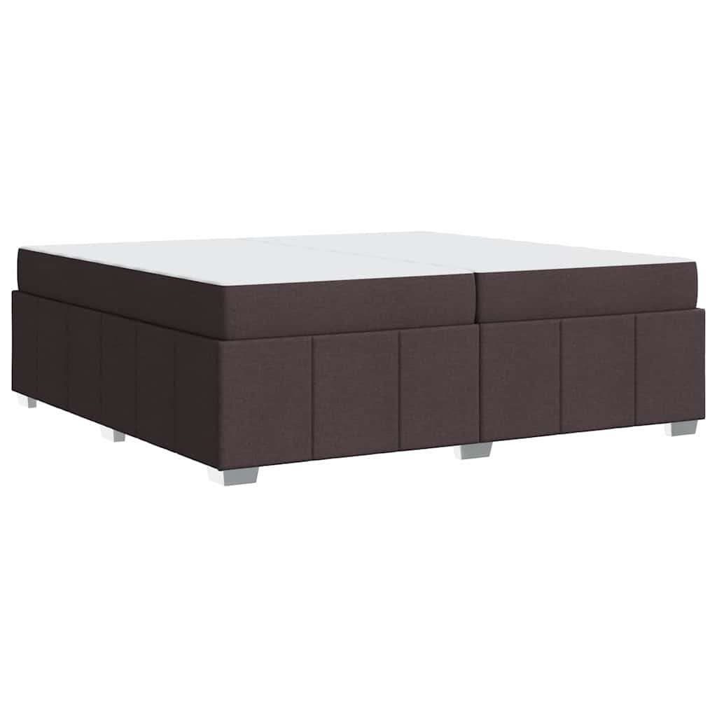 Sengestel Med Madras Mørkebrun 200 X 200 Cm Stof - Billede 2