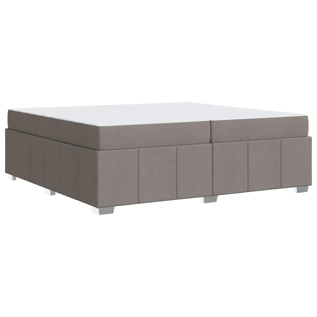Sengestel Med Madras Gråbrun 200 X 200 Cm Stof - Billede 2