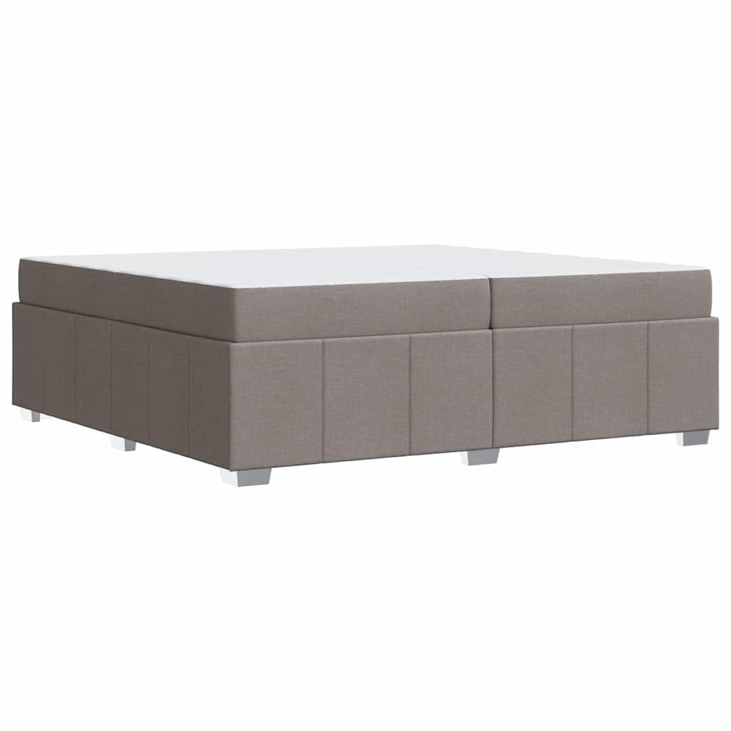 Sengestel Med Madras Gråbrun 200 X 200 Cm Stof - Billede 8