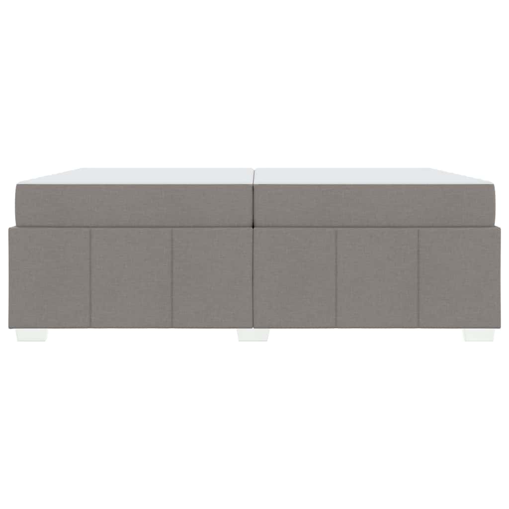 Sengestel Med Madras Gråbrun 200 X 200 Cm Stof - Billede 6