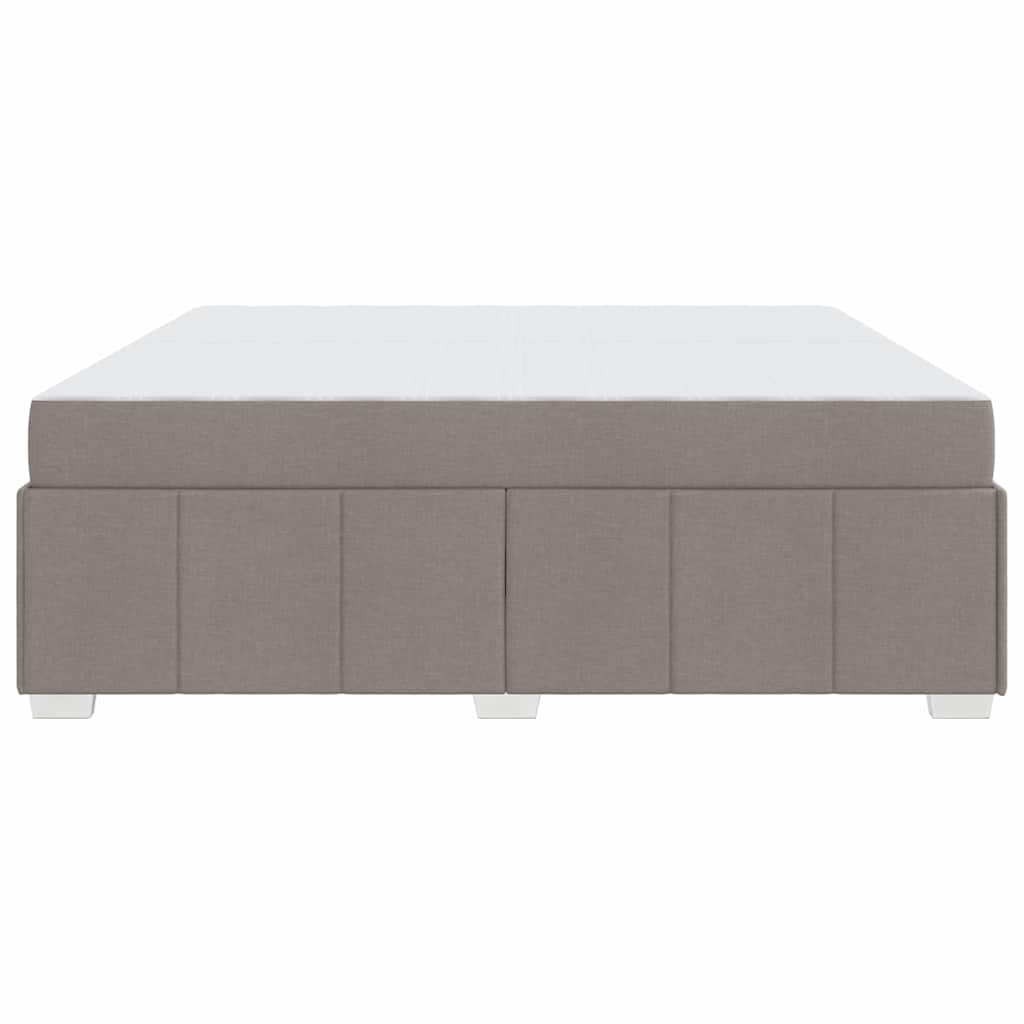 Sengestel Med Madras Gråbrun 200 X 200 Cm Stof - Billede 7
