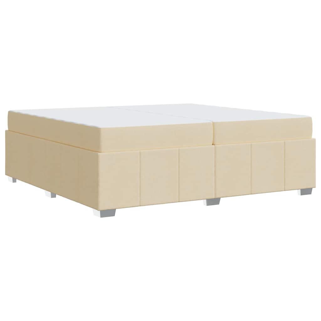 Sengestel Med Madras Creme 200 X 200 Cm Stof - Billede 2