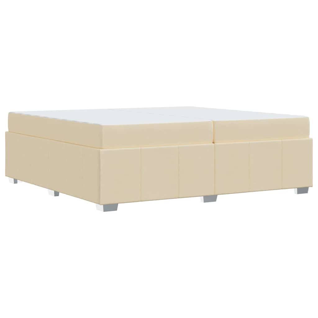 Sengestel Med Madras Creme 200 X 200 Cm Stof - Billede 8