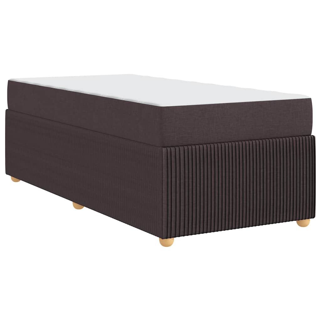 Sengeramme Med Madras Med Madras Mørkebrun 90 X 190 Cm Stof - Billede 8