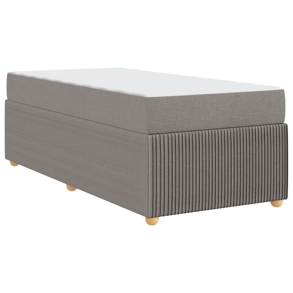 Sengeramme Med Madras Med Madras Gråbrun 90 X 190 Cm Stof - Billede 8