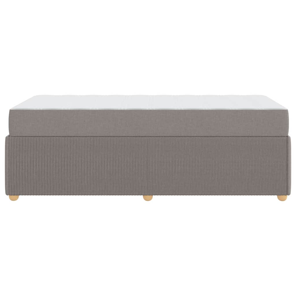 Sengeramme Med Madras Med Madras Gråbrun 90 X 190 Cm Stof - Billede 7
