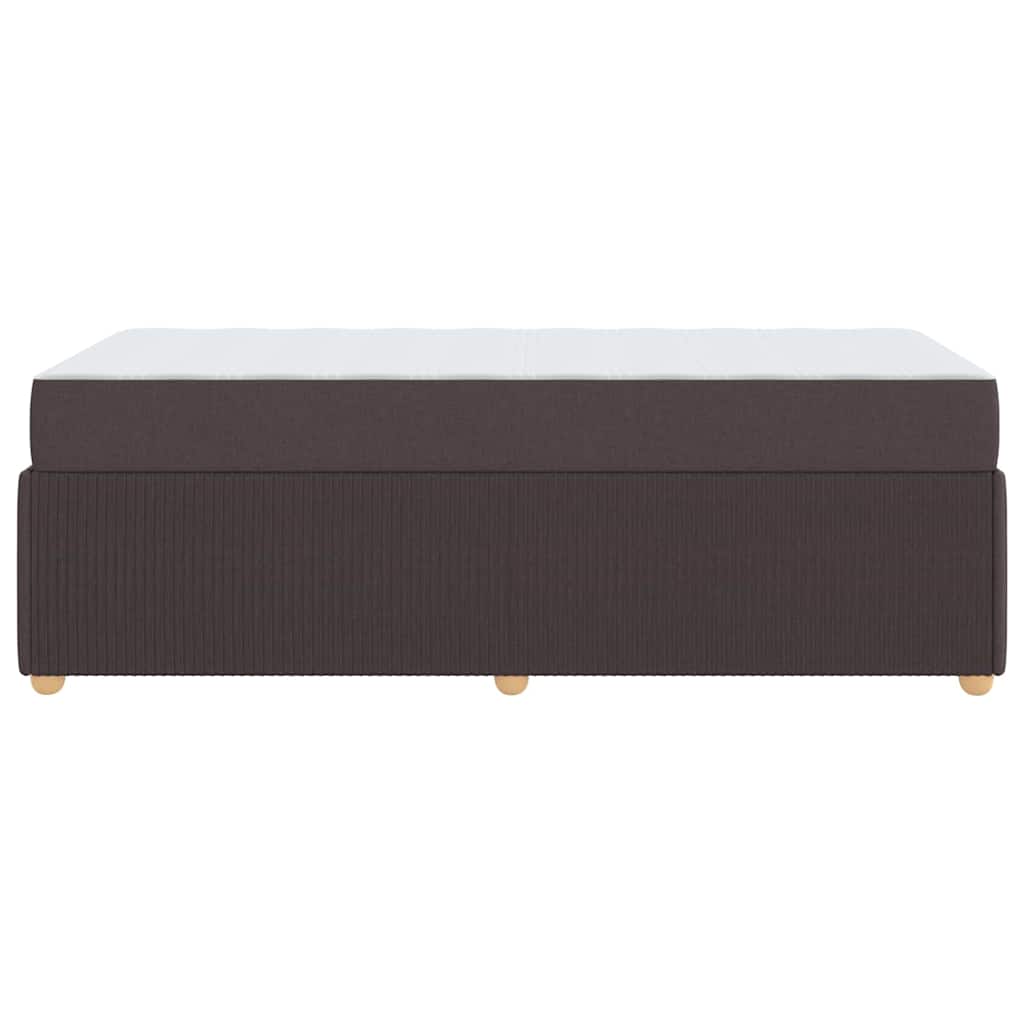 Sengeramme Med Madras Med Madras Mørkebrun 90 X 200 Cm Stof - Billede 7