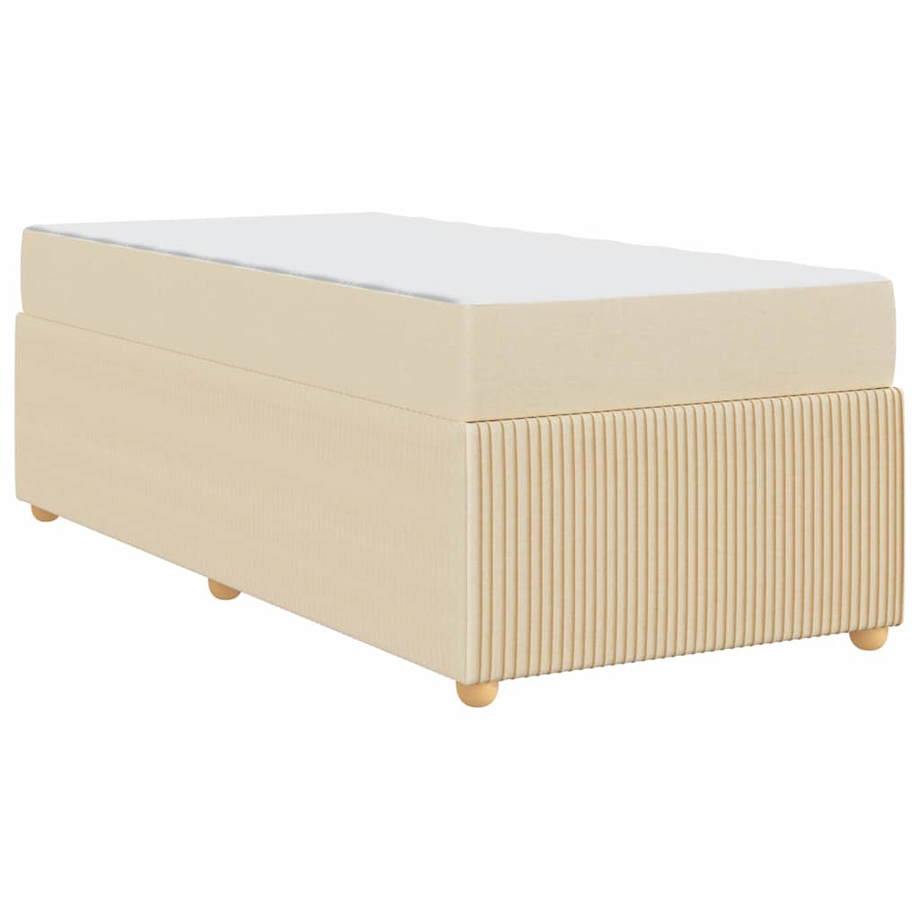 Sengeramme Med Madras Med Madras Creme 90 X 200 Cm Stof - Billede 7