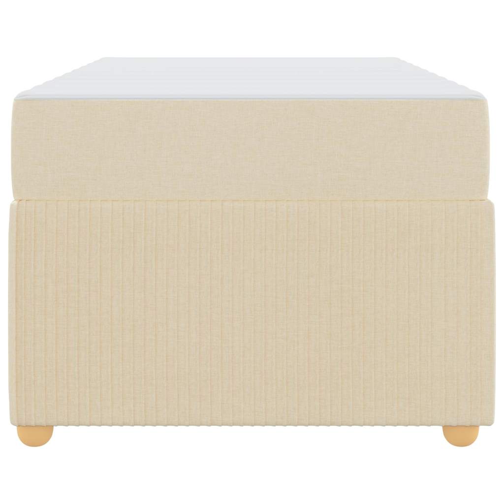 Sengeramme Med Madras Med Madras Creme 90 X 200 Cm Stof - Billede 4