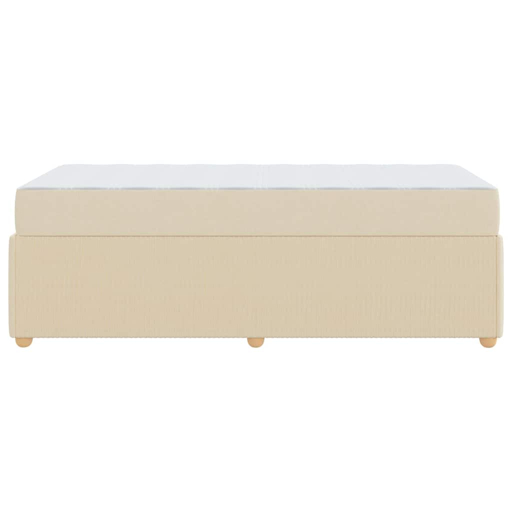 Sengeramme Med Madras Med Madras Creme 100 X 200 Cm Stof - Billede 7