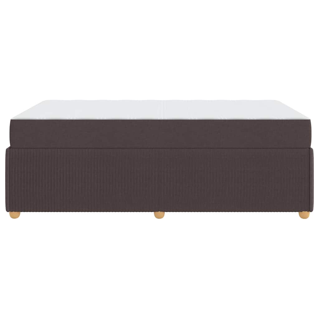 Sengeramme Med Madras Med Madras Mørkebrun 120 X 190 Cm Stof - Billede 7