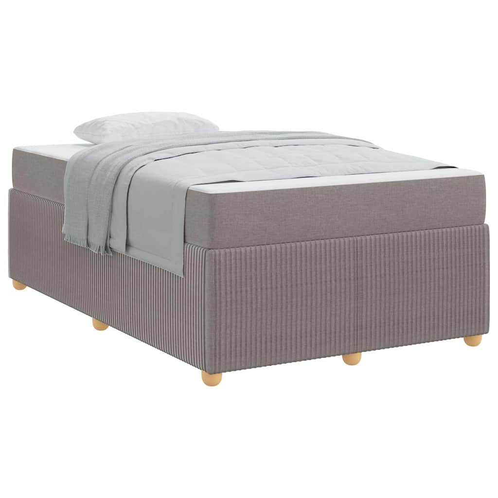 Sengeramme Med Madras Med Madras Gråbrun 120 X 190 Cm Stof - Billede 3