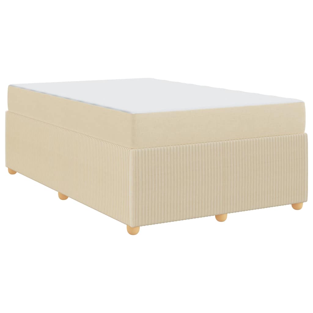 Sengeramme Med Madras Med Madras Creme 120 X 200 Cm Stof - Billede 2