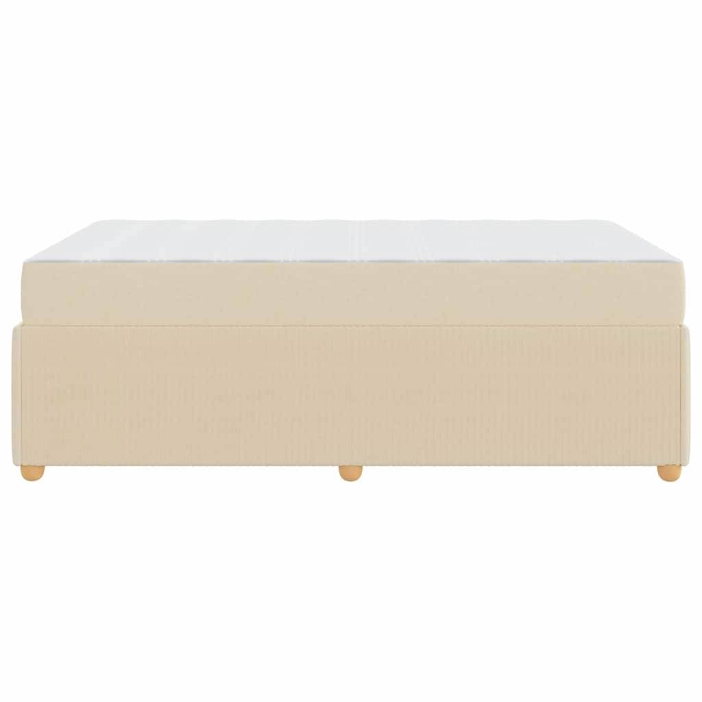 Sengeramme Med Madras Med Madras Creme 120 X 200 Cm Stof - Billede 7