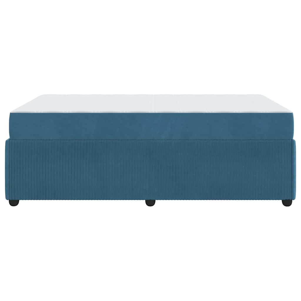 Sengeramme Med Madras Med Madras Blå 120 X 200 Cm Fløjl - Billede 7