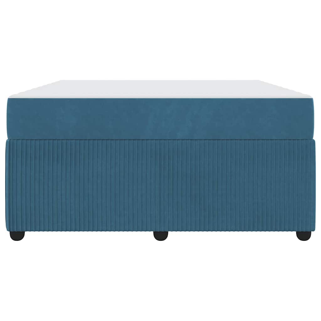 Sengeramme Med Madras Med Madras Blå 140 X 200 Cm Fløjl - Billede 6