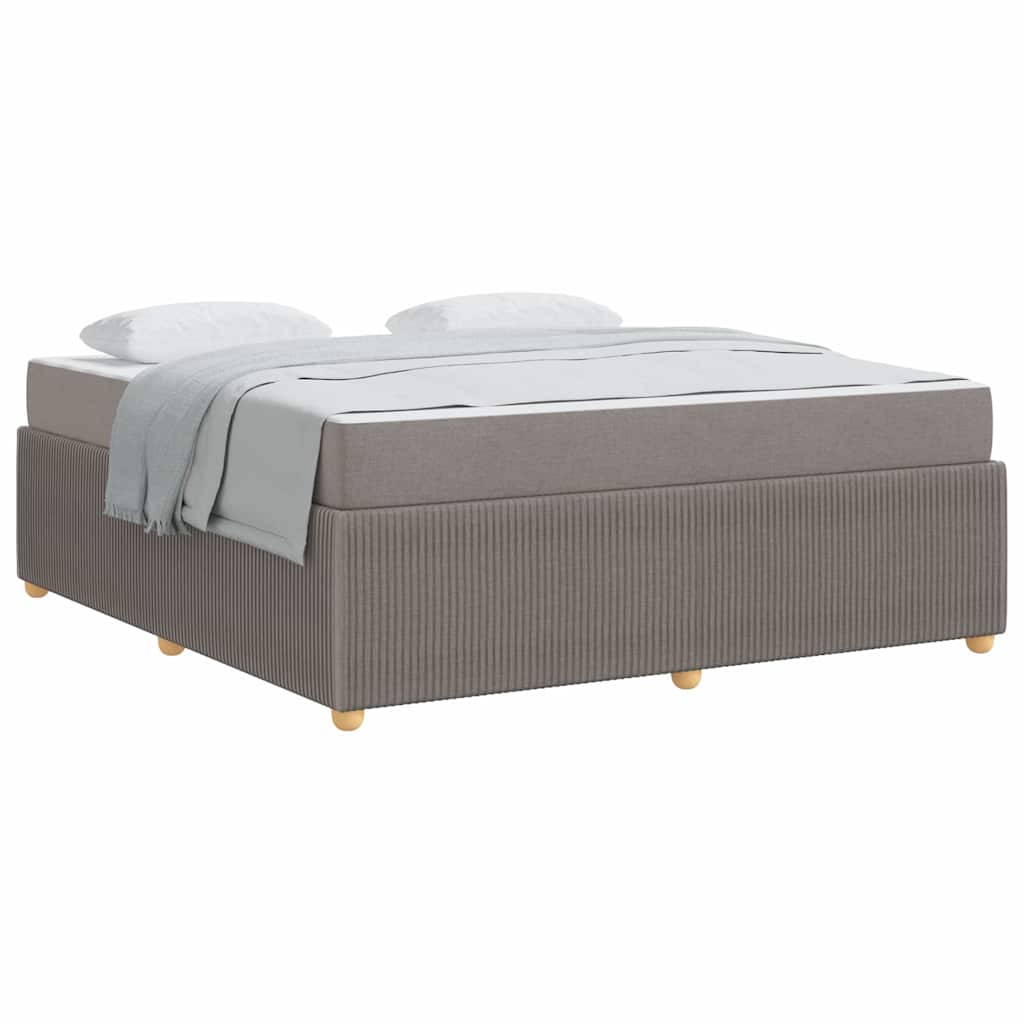 Sengeramme Med Madras Med Madras Gråbrun 180 X 200 Cm Stof - Billede 3