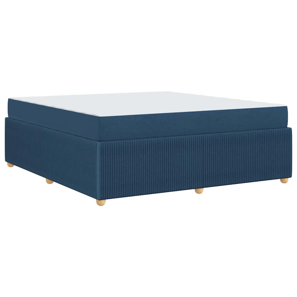 Sengeramme Med Madras Med Madras Blå 180 X 200 Cm Stof - Billede 2
