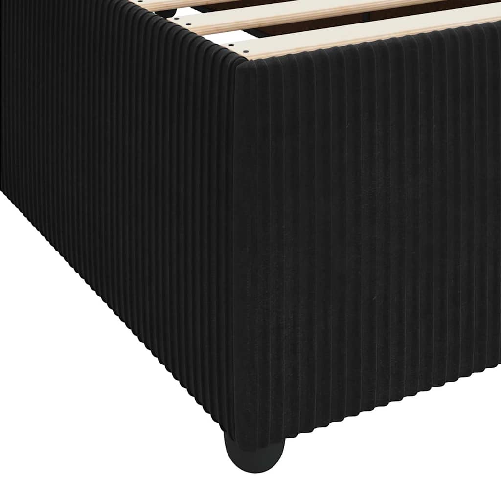 Sengeramme Med Madras Med Madras Sort 180 X 200 Cm Fløjl - Billede 9