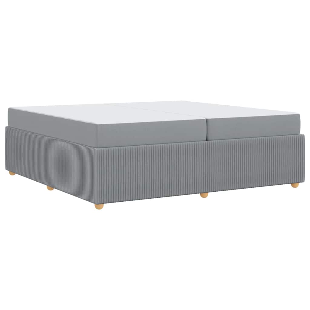 Sengeramme Med Madras Med Madras Lysegrå 200 X 200 Cm Stof - Billede 2