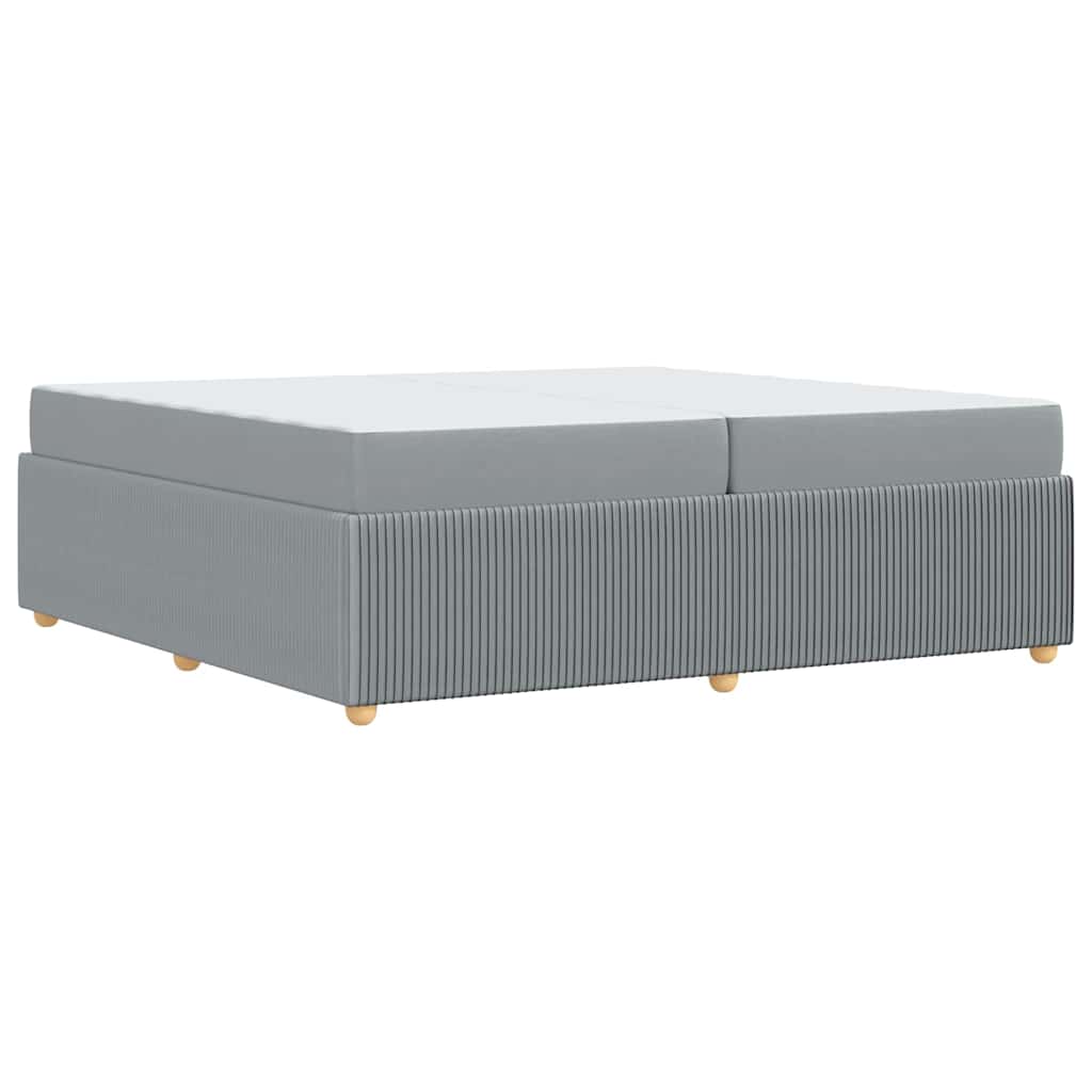 Sengeramme Med Madras Med Madras Lysegrå 200 X 200 Cm Stof - Billede 11