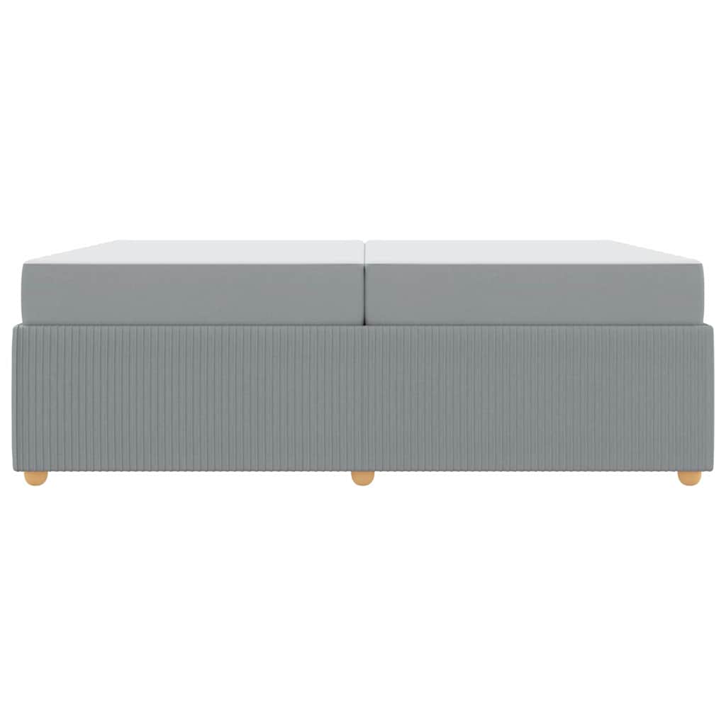 Sengeramme Med Madras Med Madras Lysegrå 200 X 200 Cm Stof - Billede 7