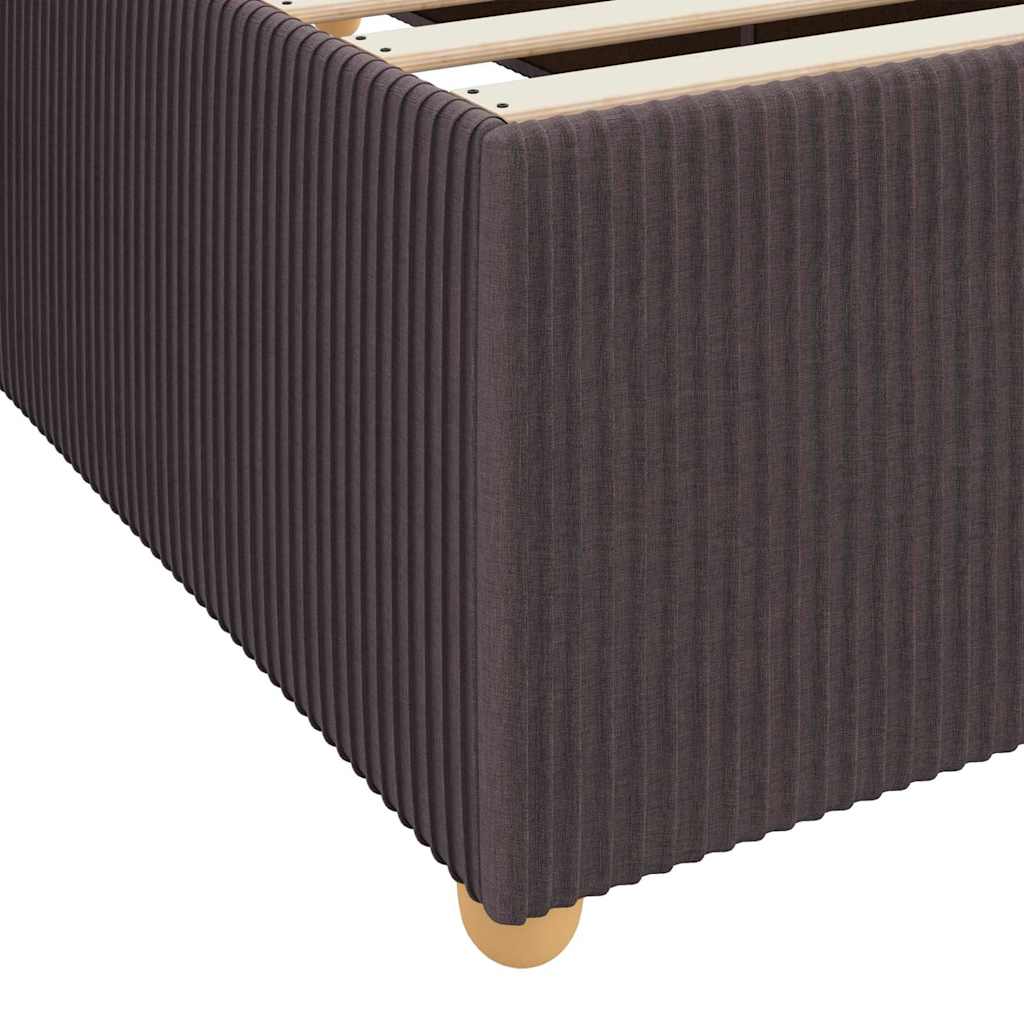 Sengeramme Med Madras Med Madras Mørkebrun 200 X 200 Cm Stof - Billede 9