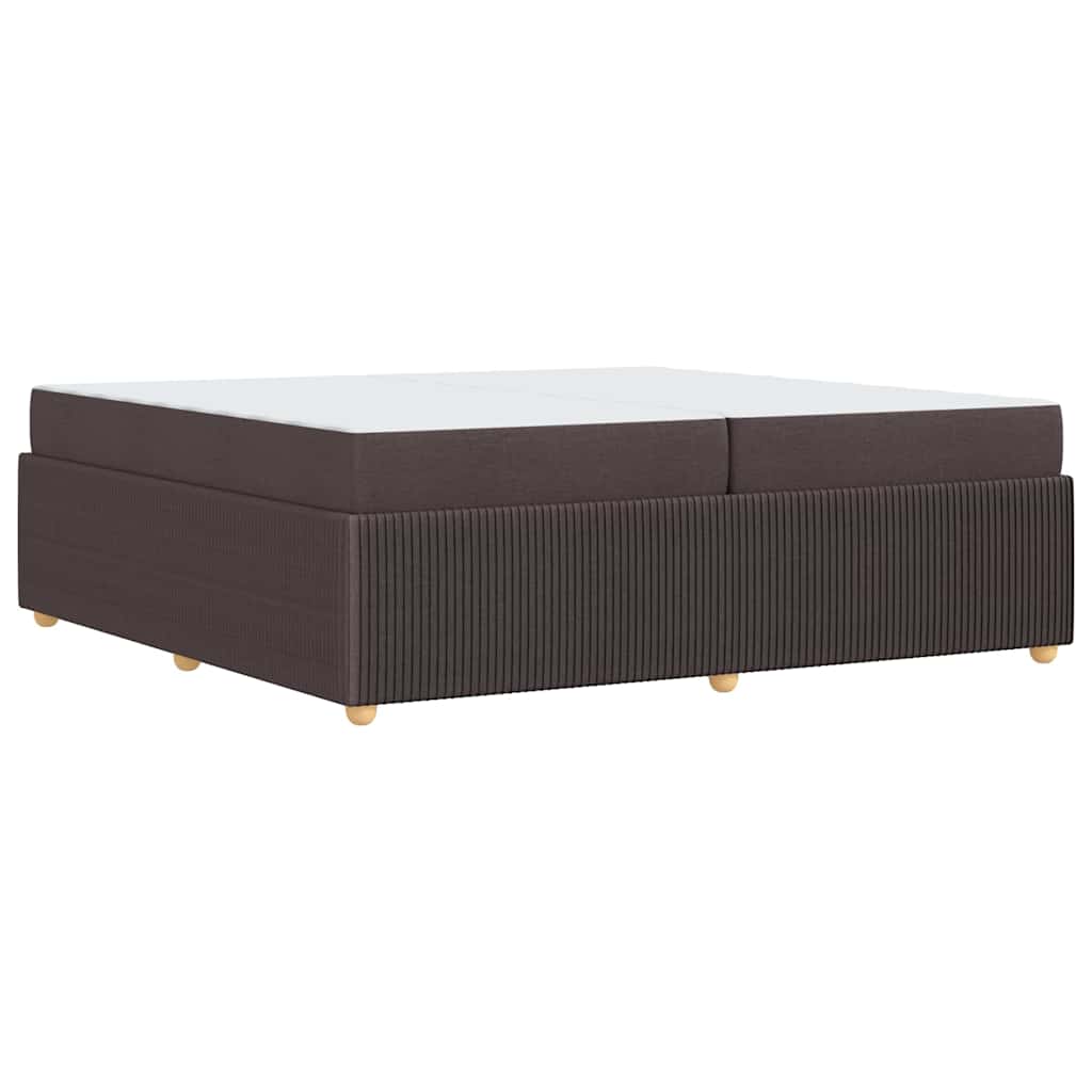 Sengeramme Med Madras Med Madras Mørkebrun 200 X 200 Cm Stof - Billede 8