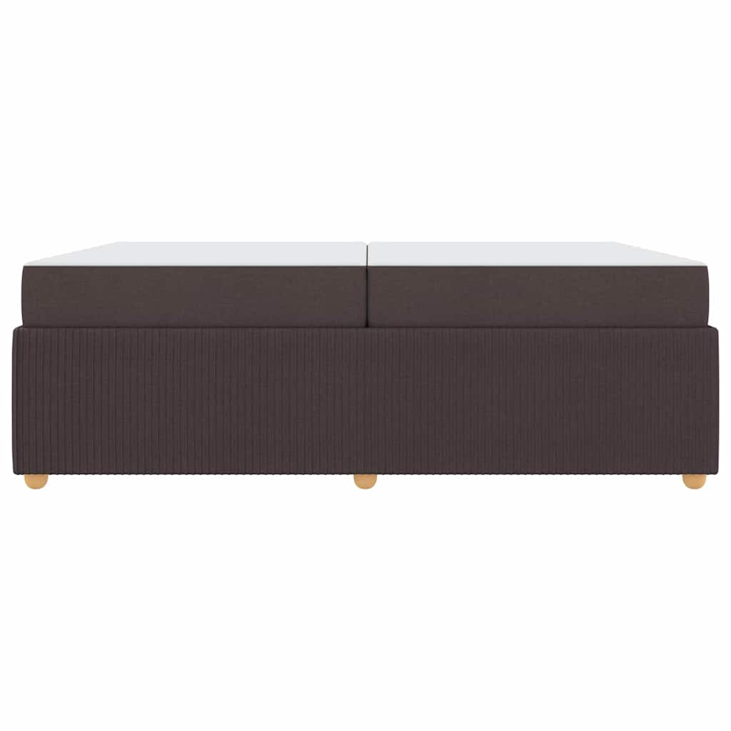 Sengeramme Med Madras Med Madras Mørkebrun 200 X 200 Cm Stof - Billede 6