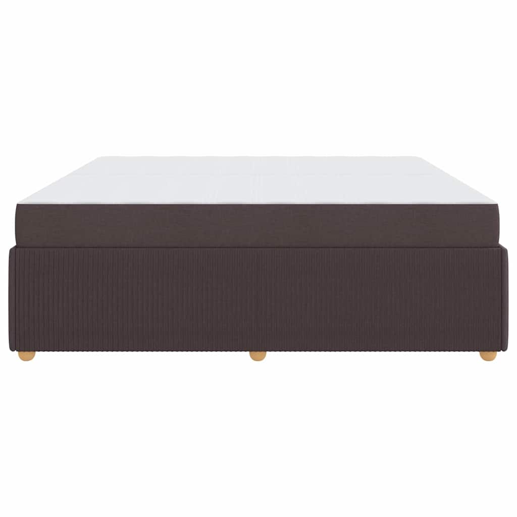 Sengeramme Med Madras Med Madras Mørkebrun 200 X 200 Cm Stof - Billede 7