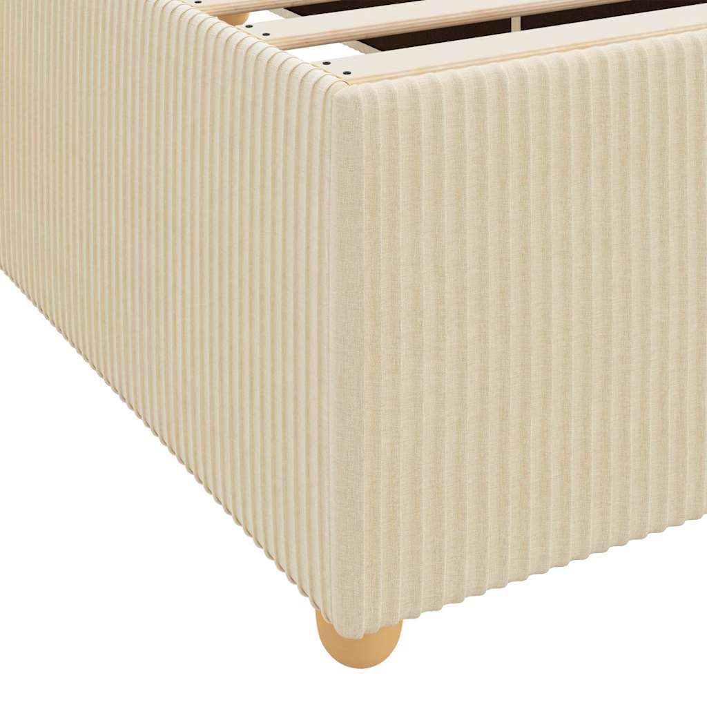 Sengeramme Med Madras Med Madras Creme 200 X 200 Cm Stof - Billede 9