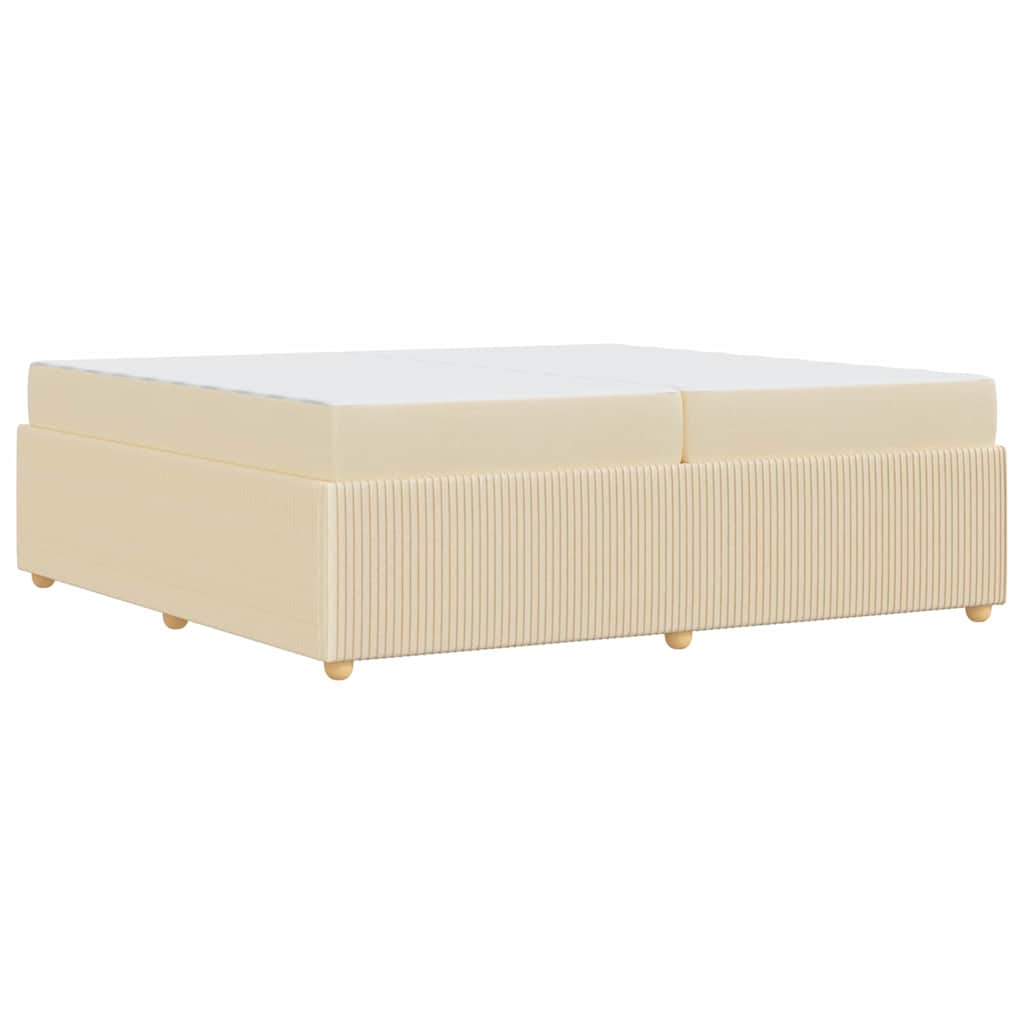 Sengeramme Med Madras Med Madras Creme 200 X 200 Cm Stof - Billede 8