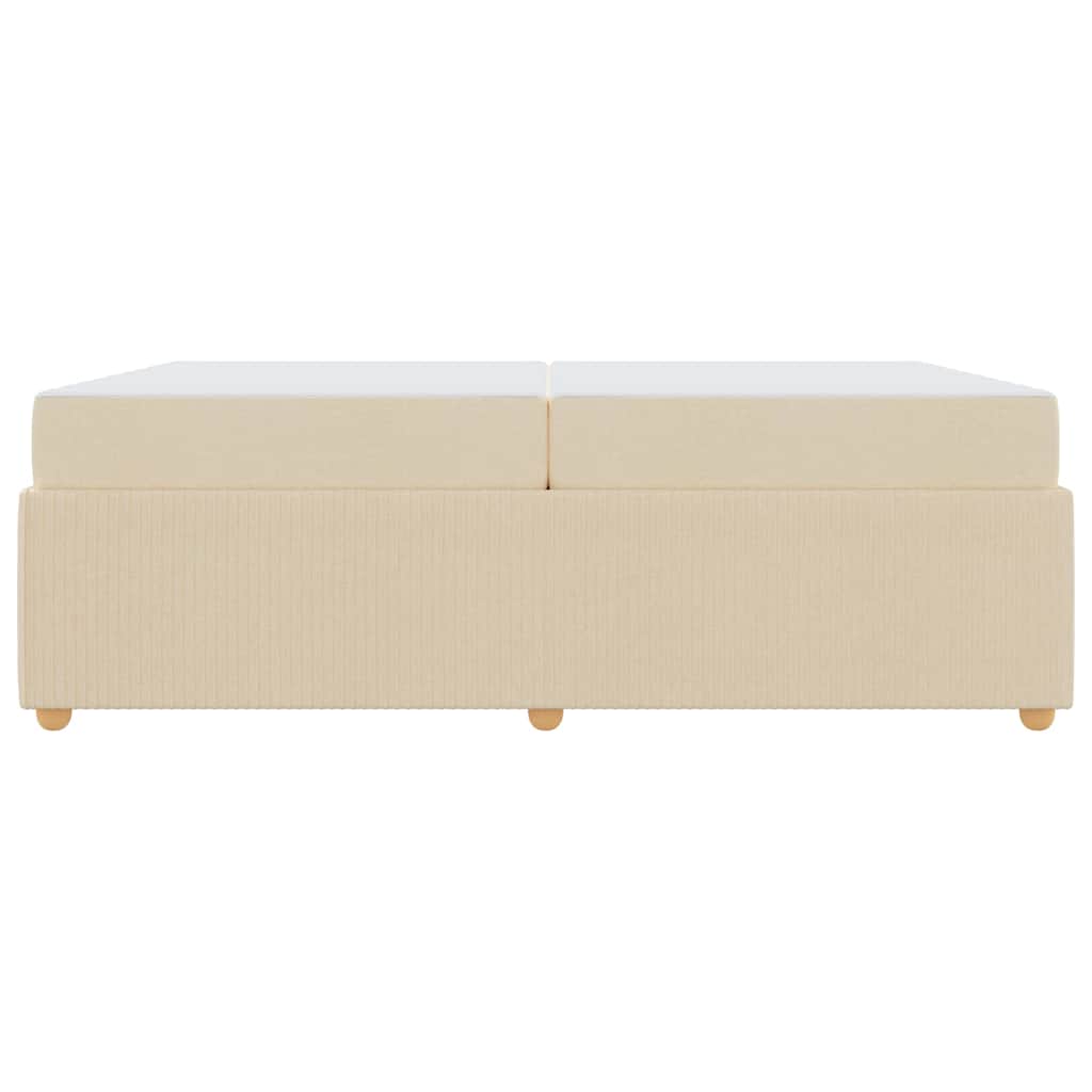 Sengeramme Med Madras Med Madras Creme 200 X 200 Cm Stof - Billede 6