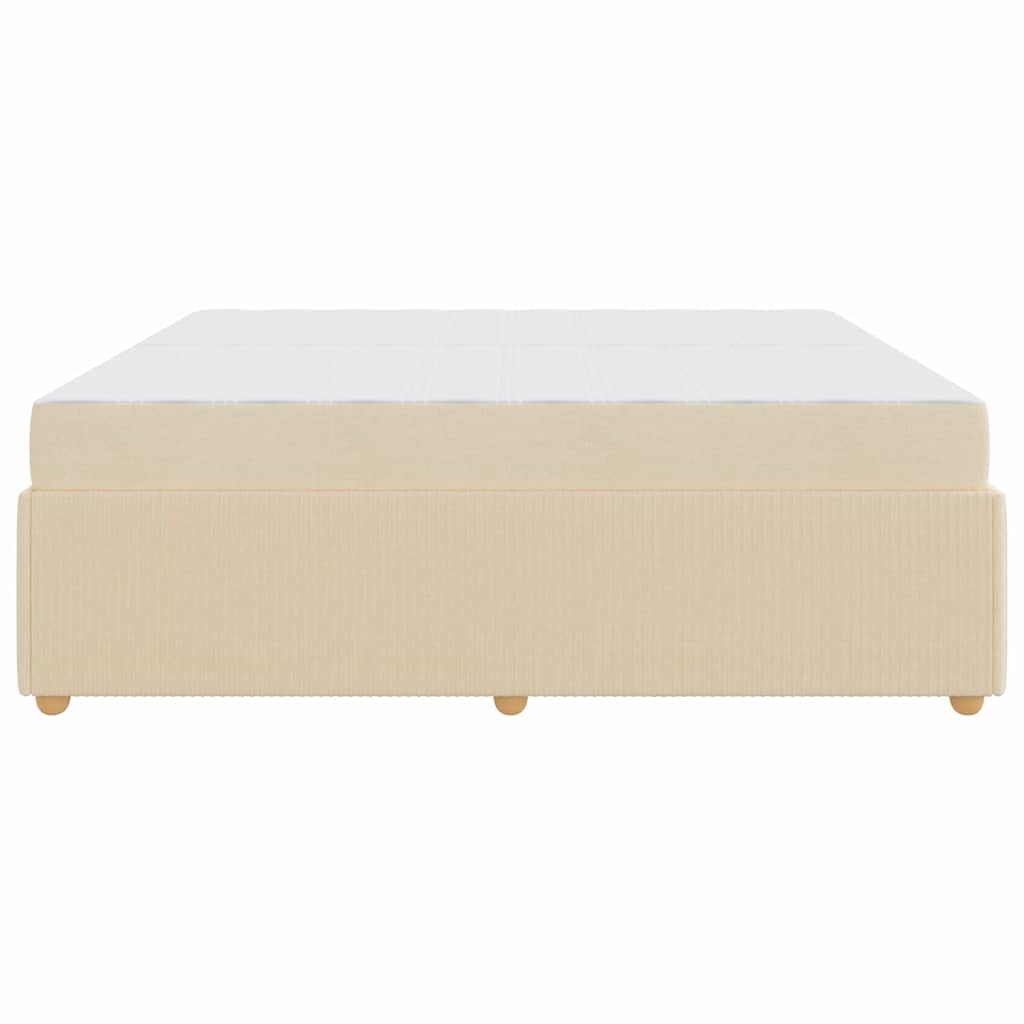Sengeramme Med Madras Med Madras Creme 200 X 200 Cm Stof - Billede 7