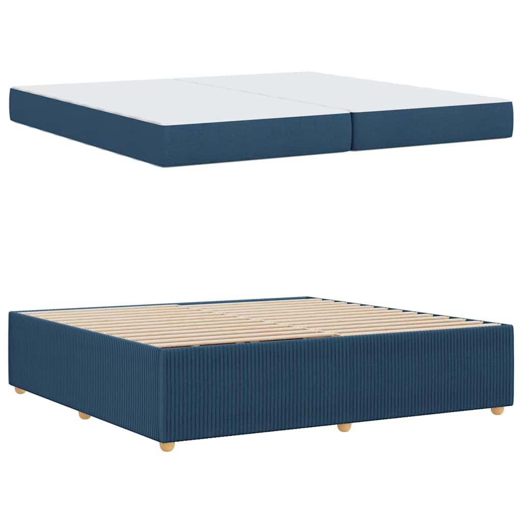 Sengeramme Med Madras Med Madras Blå 200 X 200 Cm Stof - Billede 5