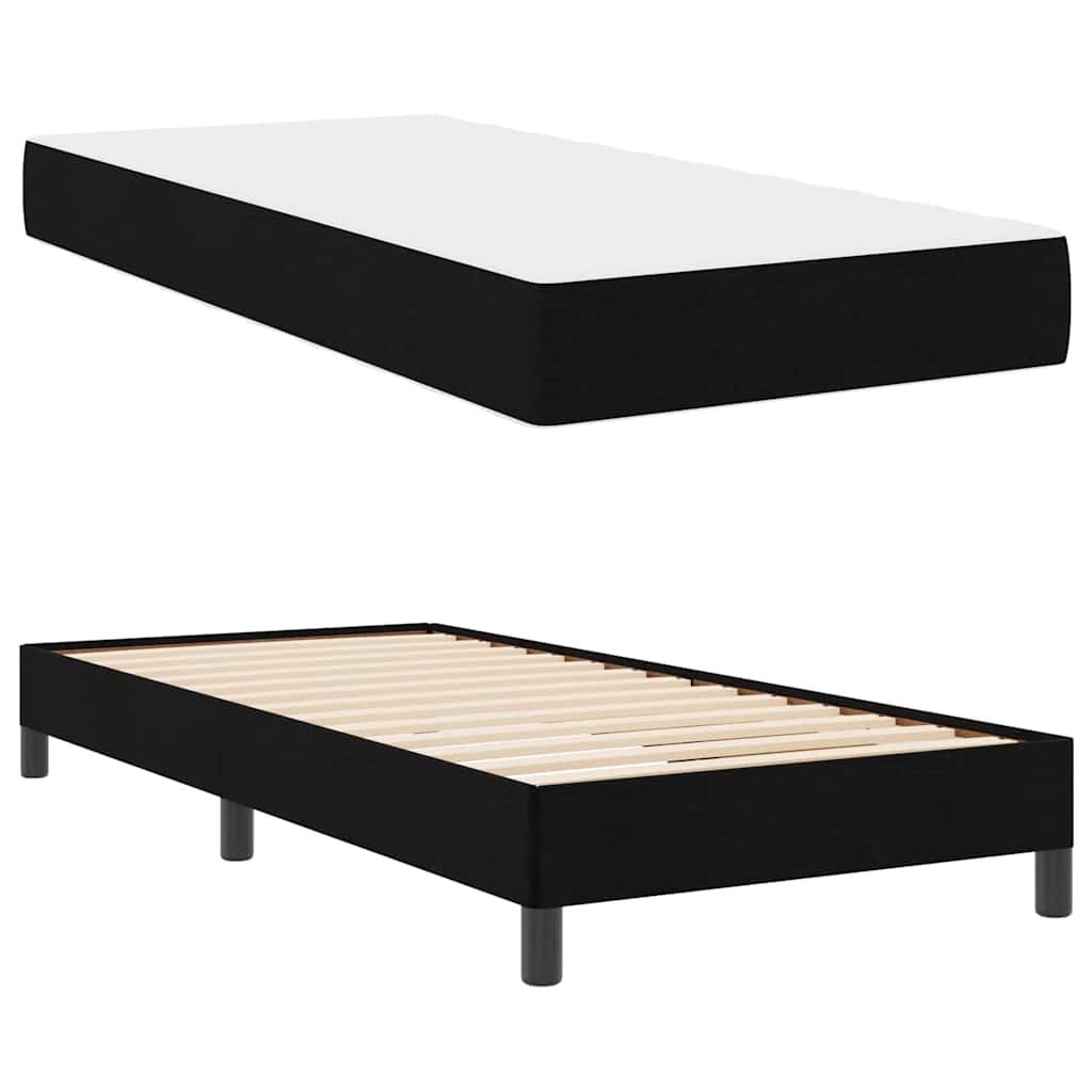 Box Spring Seng Med Madras Sort 90 X 200 Cm Stof - Billede 6