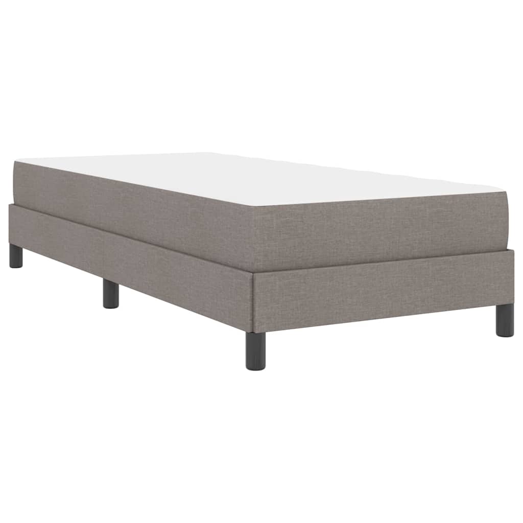 Box Spring Seng Med Madras Gråbrun 100 X 200 Cm Stof - Billede 9