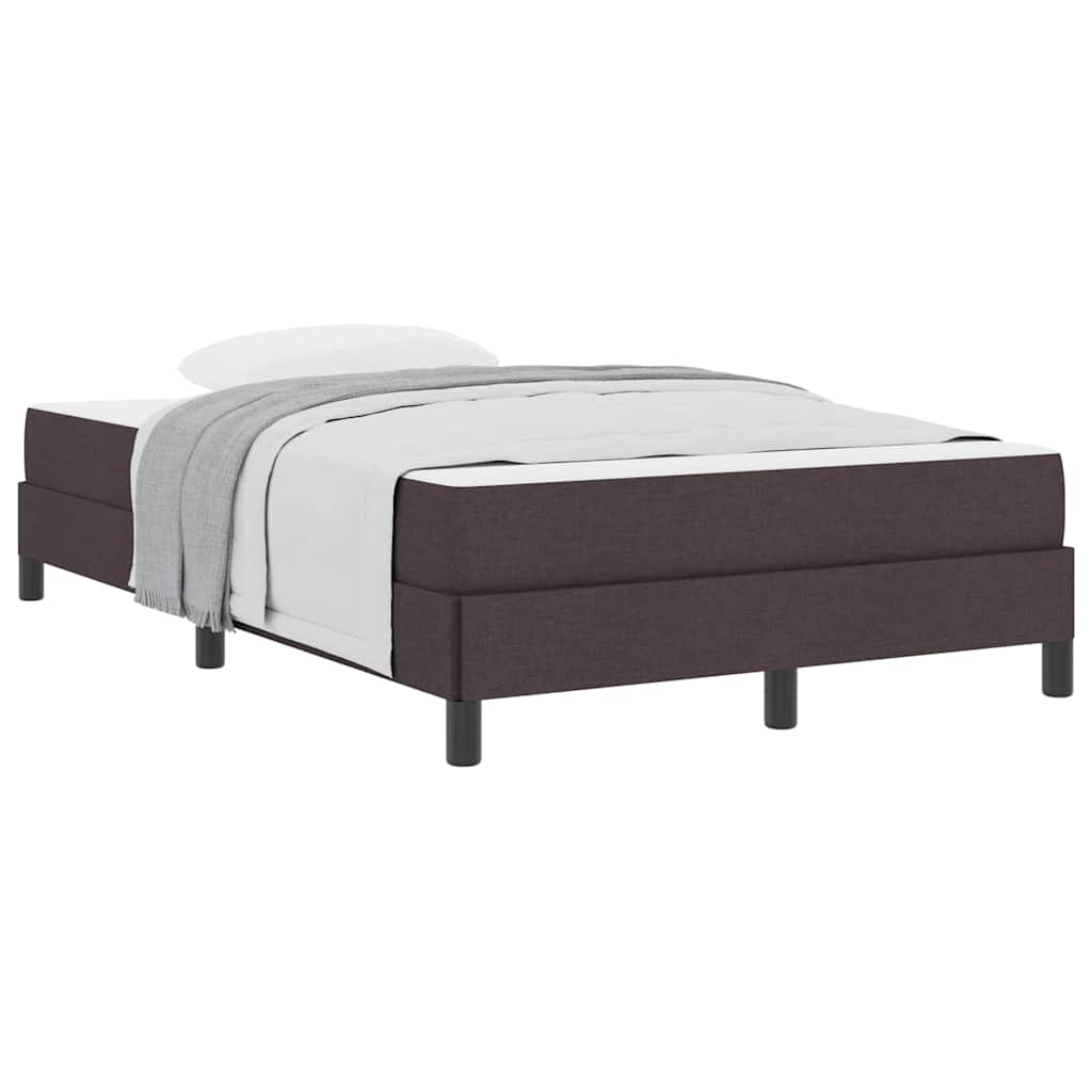 Box Spring Seng Med Madras Mørkebrun 120 X 190 Cm Stof - Billede 3