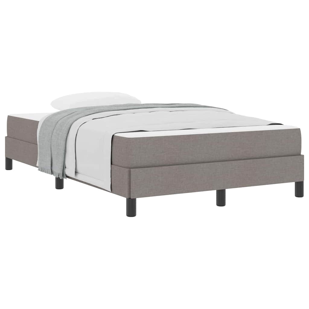 Box Spring Seng Med Madras Gråbrun 120 X 200 Cm Stof - Billede 3