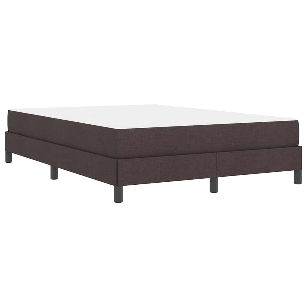 Box Spring Seng Med Madras Mørkebrun 140 X 190 Cm Stof - Billede 8