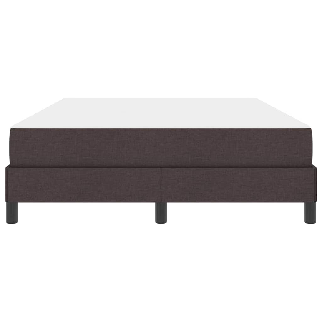 Box Spring Seng Med Madras Mørkebrun 140 X 190 Cm Stof - Billede 6