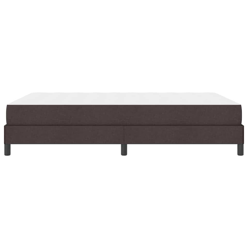 Box Spring Seng Med Madras Mørkebrun 140 X 190 Cm Stof - Billede 7