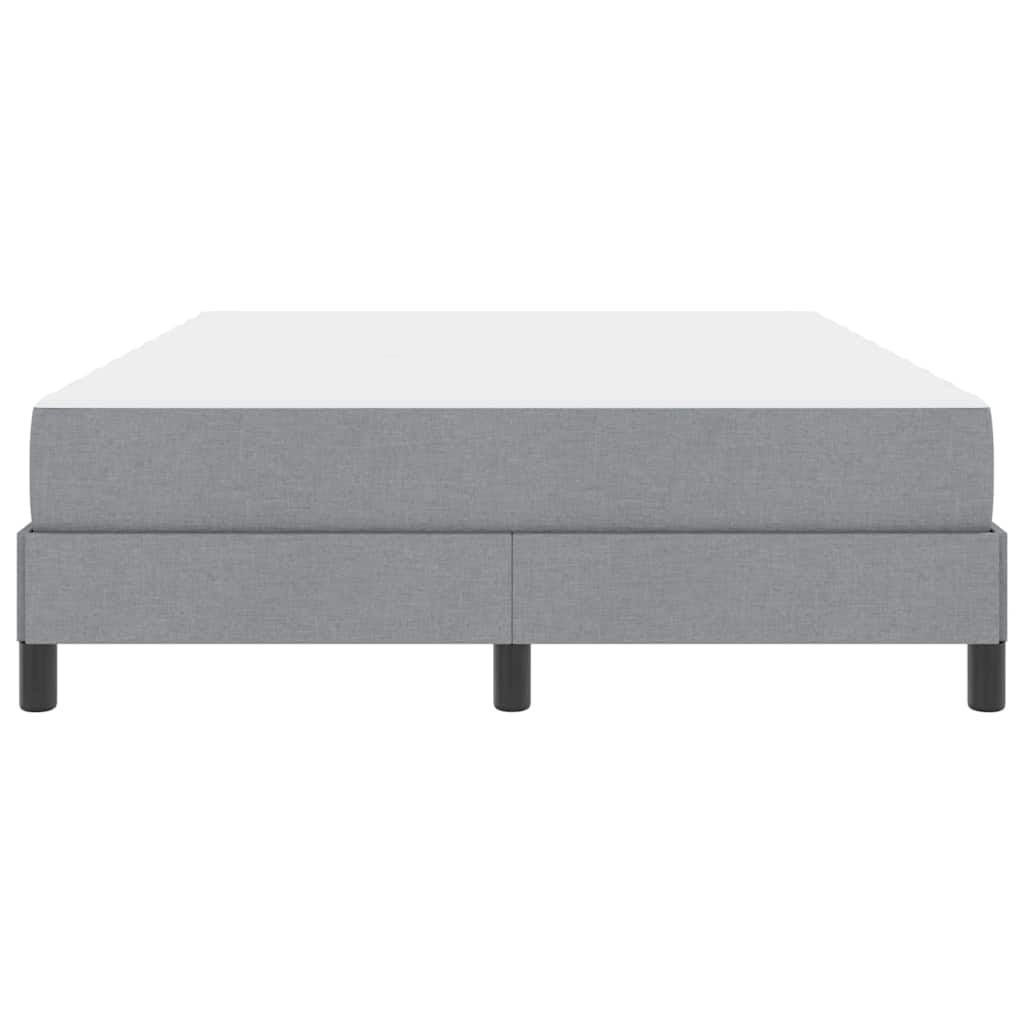 Box Spring Seng Med Madras Lysegrå 140 X 200 Cm Stof - Billede 7